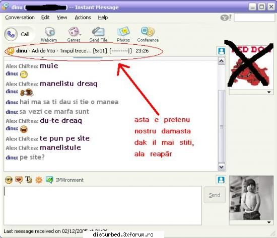 Discutzii penale pe mIRC sau Yahoo mess. - il mai stiti pe jokeru asta (da ma joker - na - Internet